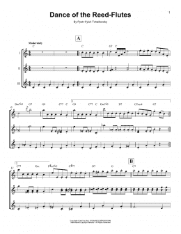 page one of Dance Of The Reed-Flutes (from The Nutcracker) (Ukulele Ensemble)