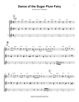 page one of Dance Of The Sugar Plum Fairy (from The Nutcracker) (Ukulele Ensemble)