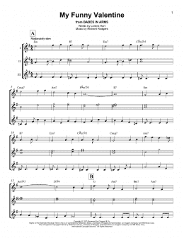 page one of My Funny Valentine (Ukulele Ensemble)