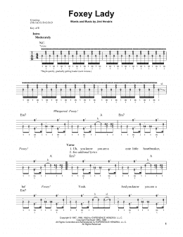 page one of Foxey Lady (Banjo Tab)