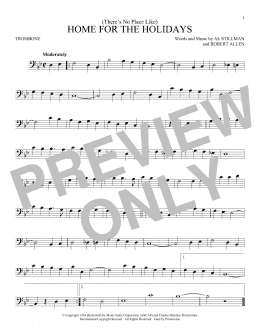 page one of (There's No Place Like) Home For The Holidays (Trombone Solo)