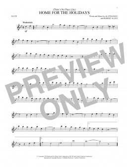 page one of (There's No Place Like) Home For The Holidays (Flute Solo)
