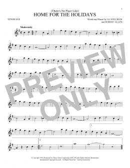 page one of (There's No Place Like) Home For The Holidays (Tenor Sax Solo)