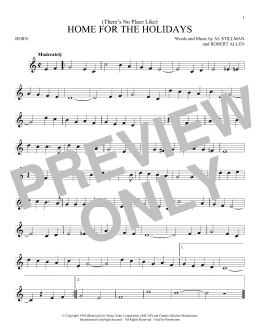 page one of (There's No Place Like) Home For The Holidays (French Horn Solo)