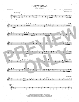 page one of Happy Xmas (War Is Over) (Tenor Sax Solo)