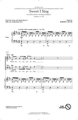 page one of Sweet I Sing (SATB Choir)