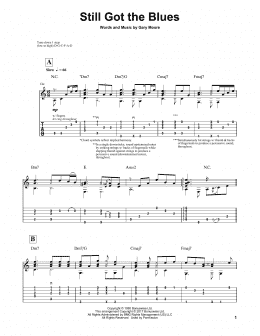 page one of Still Got The Blues (Solo Guitar)