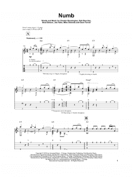 page one of Numb (Solo Guitar)