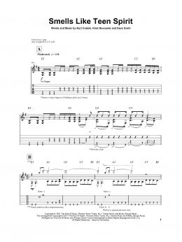 page one of Smells Like Teen Spirit (Solo Guitar)