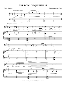 page one of The Pool Of Quietness (Piano & Vocal)