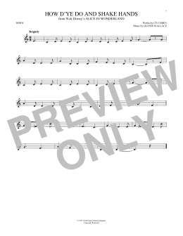 page one of How D'ye Do And Shake Hands (French Horn Solo)
