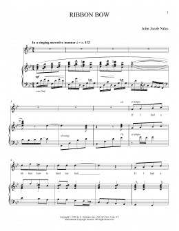 page one of Ribbon Bow (Piano & Vocal)