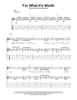 page one of For What It's Worth (Solo Guitar)