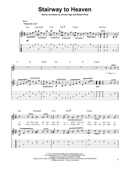page one of Stairway To Heaven (Solo Guitar)