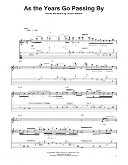 page one of As The Years Go Passing By (Guitar Tab (Single Guitar))