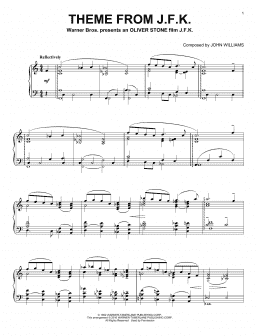 page one of Theme From J.F.K. (Piano Solo)