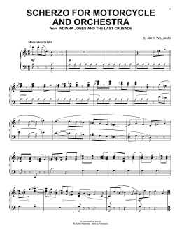 page one of Scherzo For Motorcycle And Orchestra (Piano Solo)