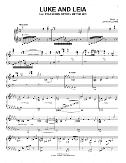page one of Luke And Leia (from Star Wars: Return of the Jedi) (Piano Solo)