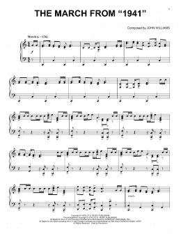 page one of The March From "1941" (Piano Solo)