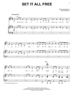 page one of Set It All Free (Piano, Vocal & Guitar Chords (Right-Hand Melody))