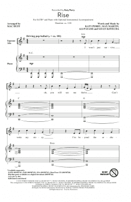 page one of Rise (arr. Mac Huff) (SATB Choir)