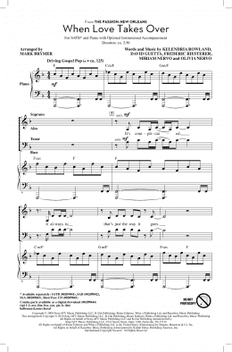 page one of When Love Takes Over (SATB Choir)