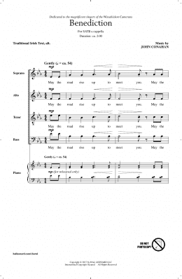 page one of Benediction (SATB Choir)
