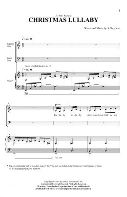 page one of Christmas Lullaby (SATB Choir)