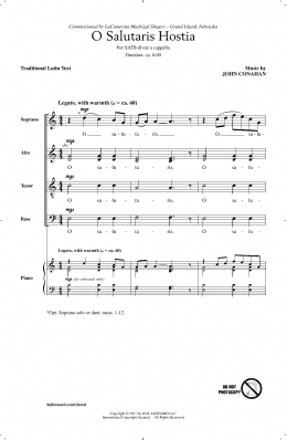 page one of O Salutaris Hostia (SATB Choir)