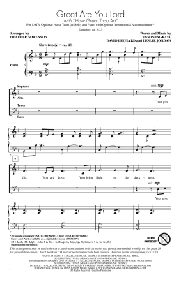 page one of Great Are You Lord (SATB Choir)
