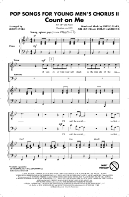 page one of Pop Songs for Young Men's Chorus II (TB Choir)