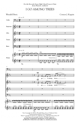 page one of I Go Among Trees (SATB Choir)