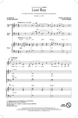 page one of Lost Boy (arr. Mark Brymer) (SATB Choir)