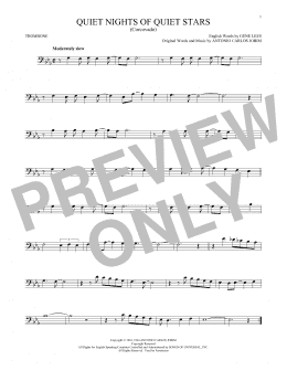 page one of Quiet Nights Of Quiet Stars (Corcovado) (Trombone Solo)