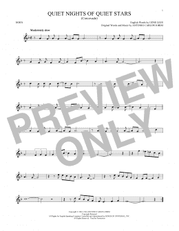page one of Quiet Nights Of Quiet Stars (Corcovado) (French Horn Solo)