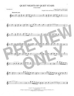 page one of Quiet Nights Of Quiet Stars (Corcovado) (Tenor Sax Solo)