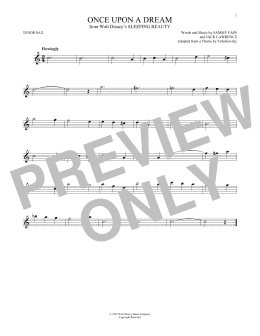 page one of Once Upon A Dream (Tenor Sax Solo)