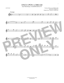 page one of Once Upon A Dream (Alto Sax Solo)