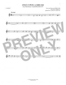 page one of Once Upon A Dream (Clarinet Solo)