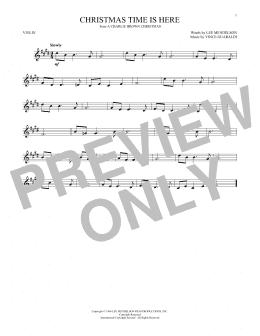 page one of Christmas Time Is Here (Violin Solo)