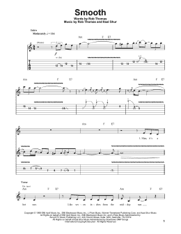 page one of Smooth (feat. Rob Thomas) (Guitar Tab (Single Guitar))