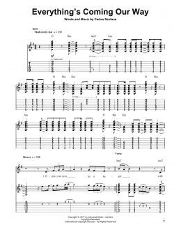 page one of Everything's Coming Our Way (Guitar Tab (Single Guitar))