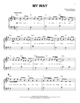 page one of My Way (Easy Piano)