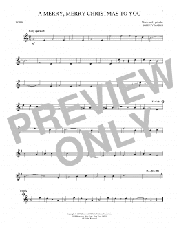 page one of A Merry, Merry Christmas To You (French Horn Solo)