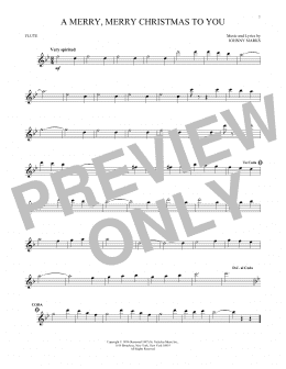 page one of A Merry, Merry Christmas To You (Flute Solo)