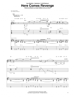 page one of Here Comes Revenge (Guitar Tab)