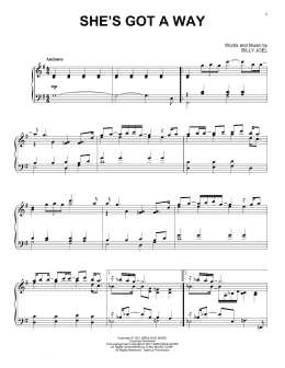page one of She's Got A Way (Piano Solo)