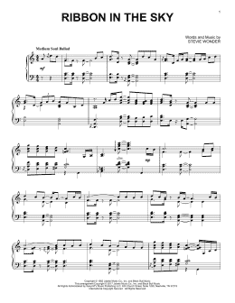 page one of Ribbon In The Sky (Piano Solo)