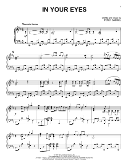 page one of In Your Eyes (Piano Solo)