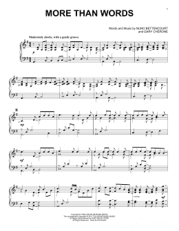 page one of More Than Words (Piano Solo)